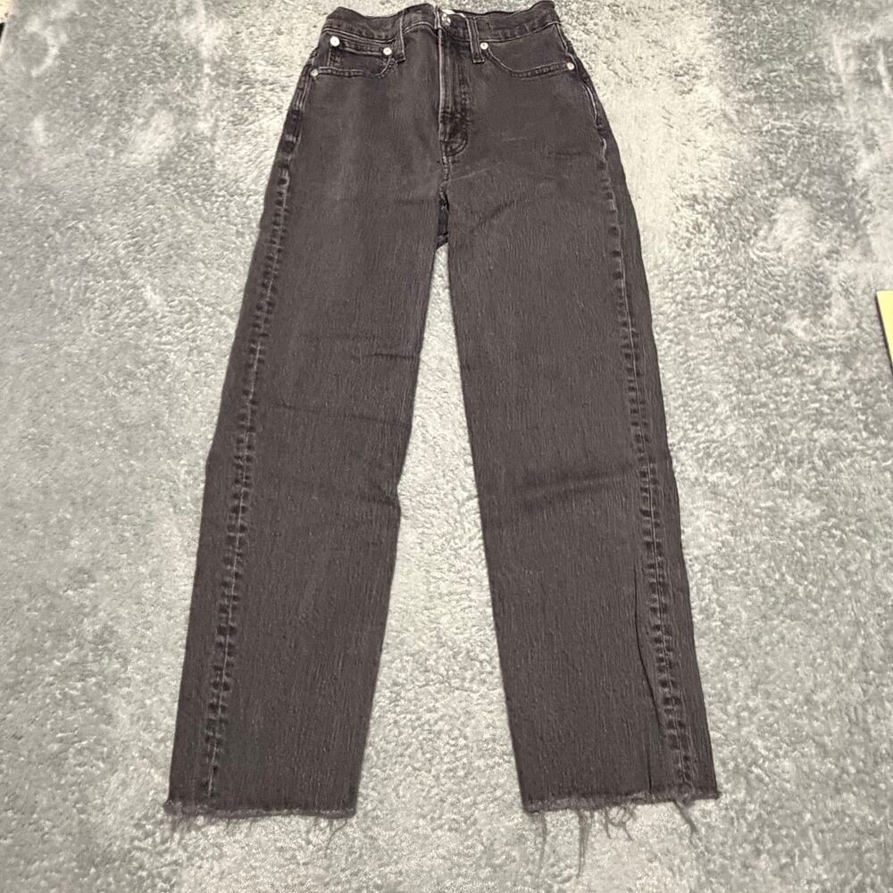 Madewell Jeans Womens 25 (25x26) Perfect Vintage Straight Faded Black